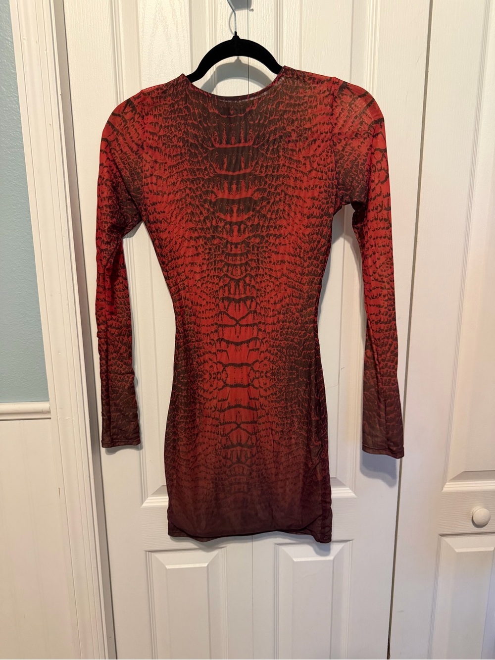 Ramona LaRue by Arianne Red & Black Snake-Print Dress - Picture 2 of 8
